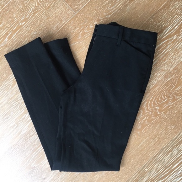 GAP black two way stretch cotton slim cropped pants size 00 Audrey Hepburn - Picture 3 of 5